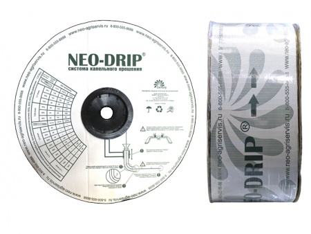 капельная лента neo-drip (толщина 6 mils), шаг 25 см, вылив 0,75 л/ч - 3000 м