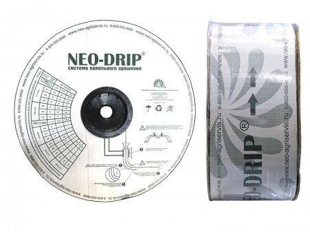 капельная лента neo-drip (толщина 8 mils), шаг 10 см, вылив 1,35 л/ч - 1000 м